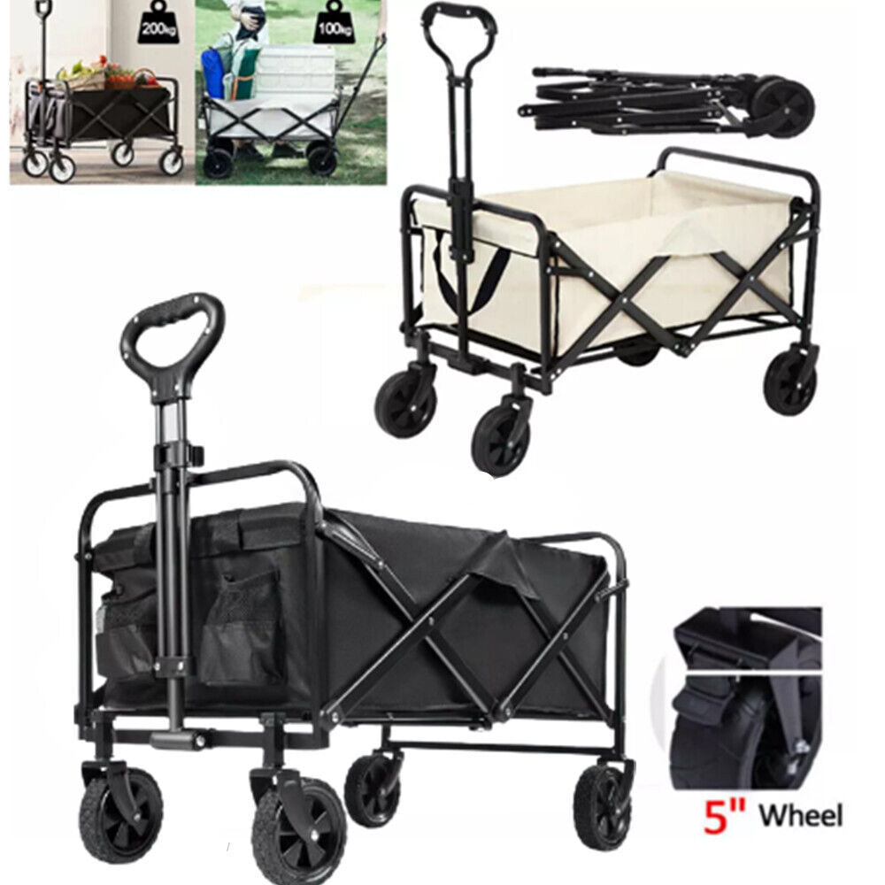Large Foldable Outdoor Garden Beach Camping and Storage Trolley Cart