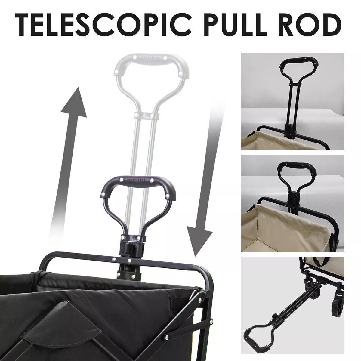 Large Foldable Outdoor Garden Beach Camping and Storage Trolley Cart