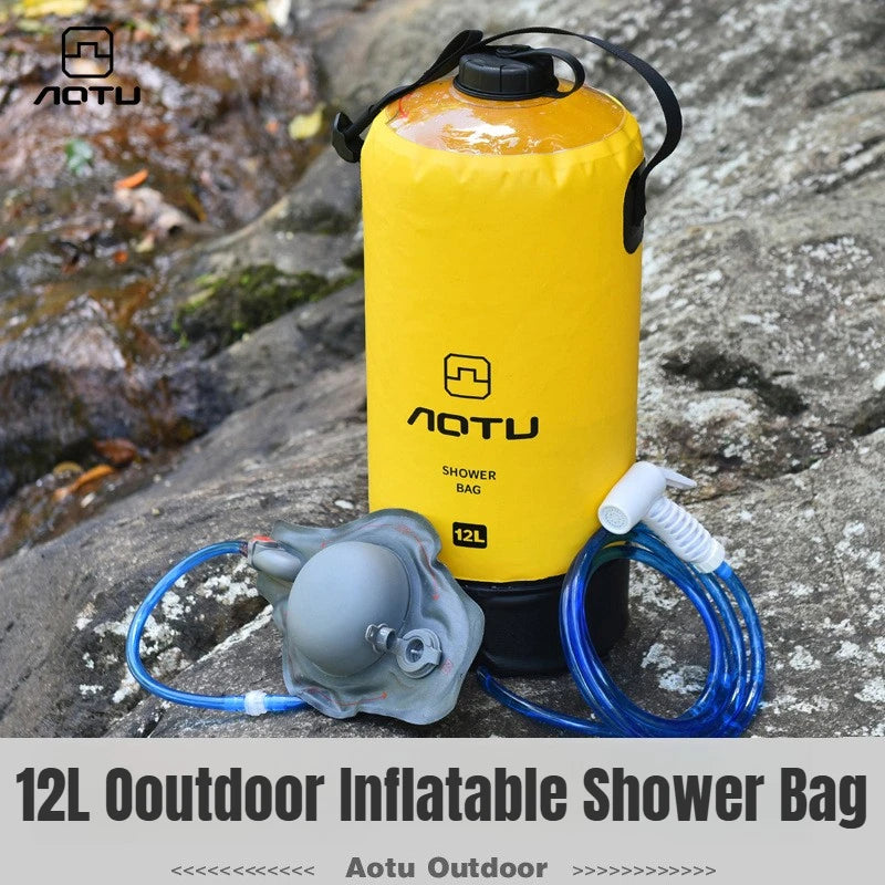PVC 12L Outdoor Shower Bag - Perfect for Surf/Camp Trips