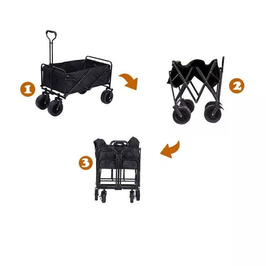 Large Foldable Outdoor Garden Beach Camping and Storage Trolley Cart