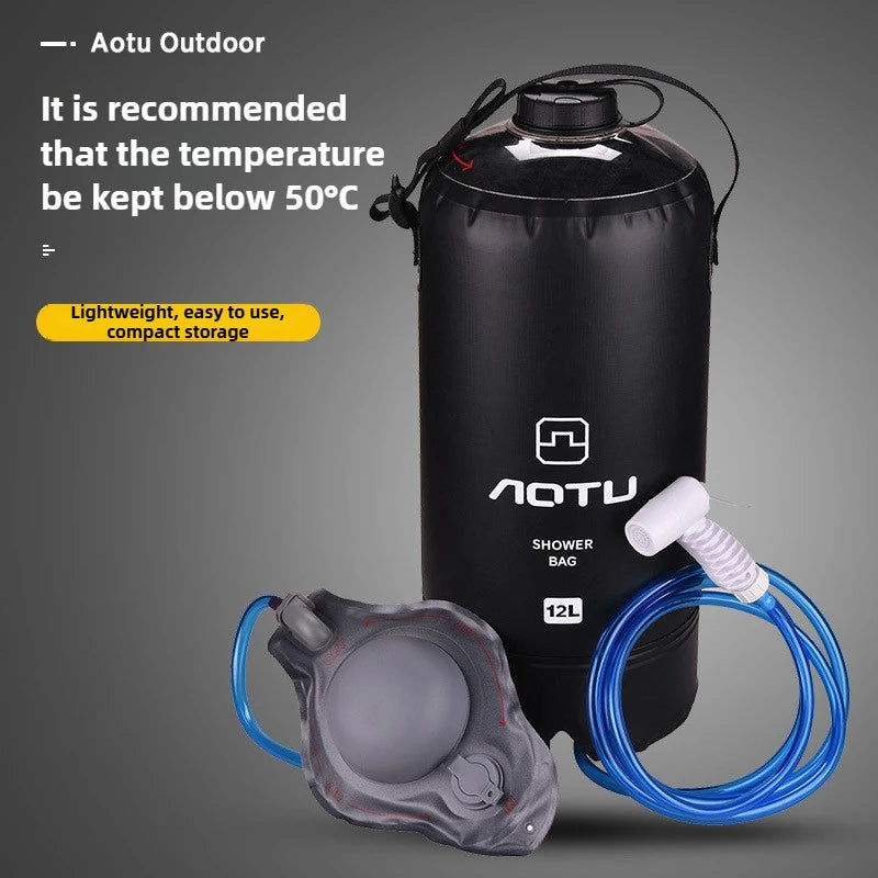 PVC 12L Outdoor Shower Bag - Perfect for Surf/Camp Trips